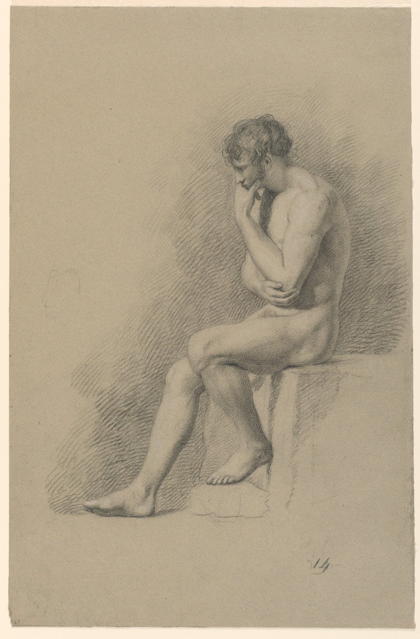 Akademische Studie eines männlichen Aktes von Giuseppe Longhi