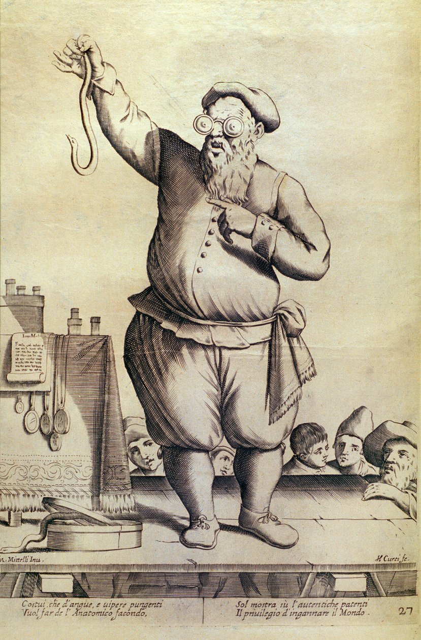 WANDERGEWERBE - DER CIARLATANO von Giuseppe Maria Mitelli