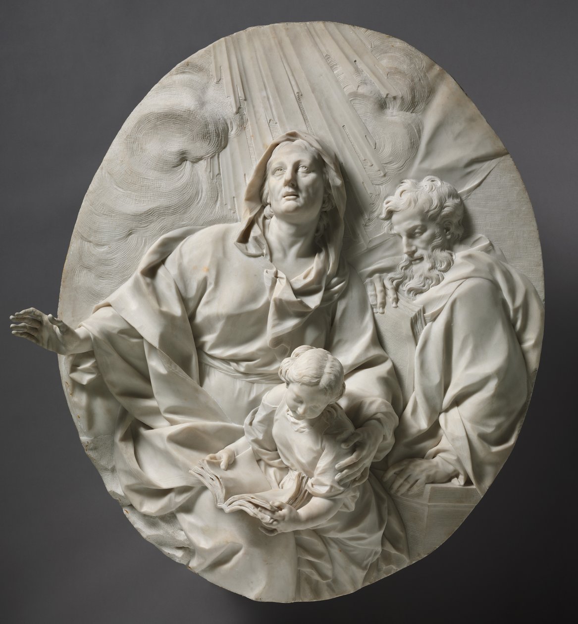 Erziehung der Jungfrau Maria, ca. 1700 von Giuseppe Mazzuoli