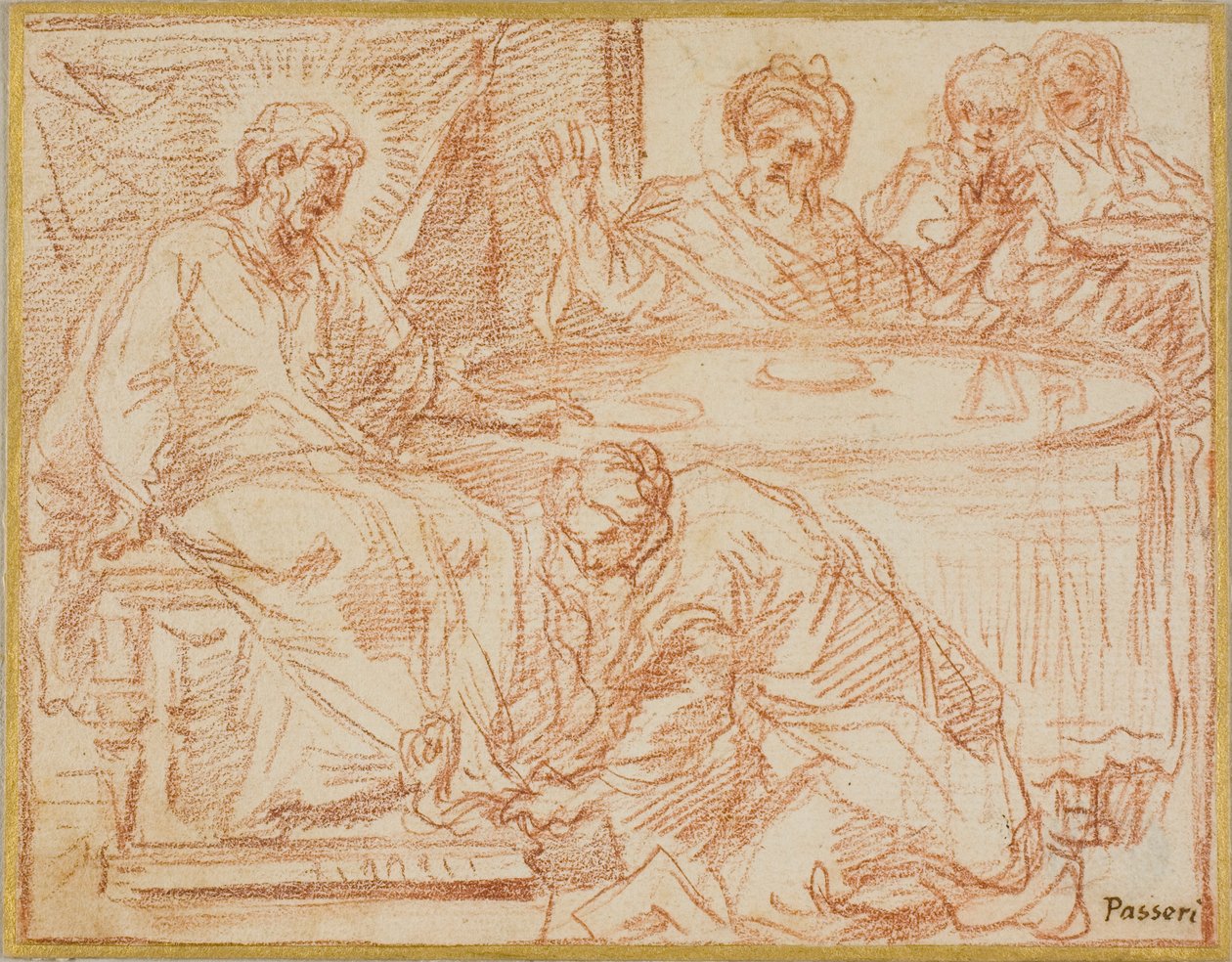 Magdalena wäscht Christi Füße von Giuseppe Passeri