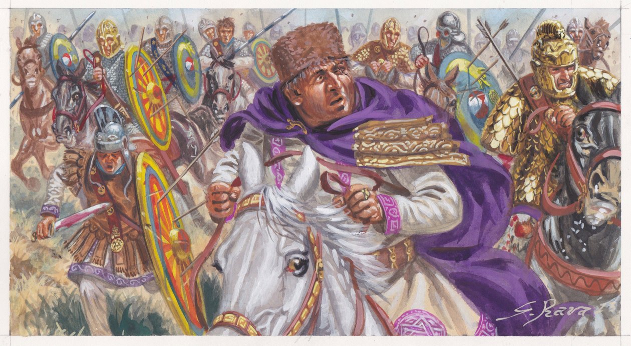 Schlacht von Adrianopel (Gold Hadrianopolis) von Giuseppe Rava