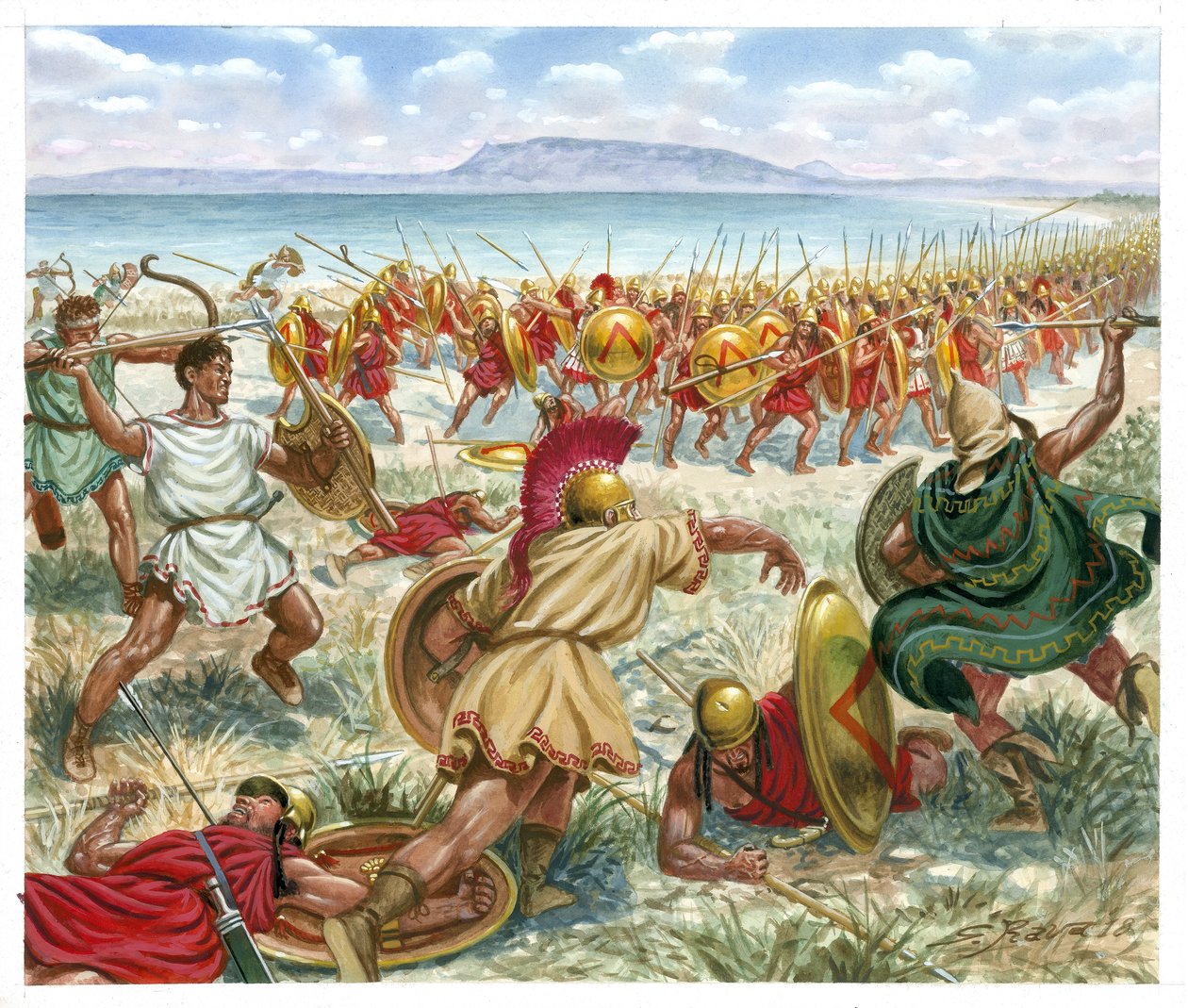Schlacht von Lechaeum von Giuseppe Rava