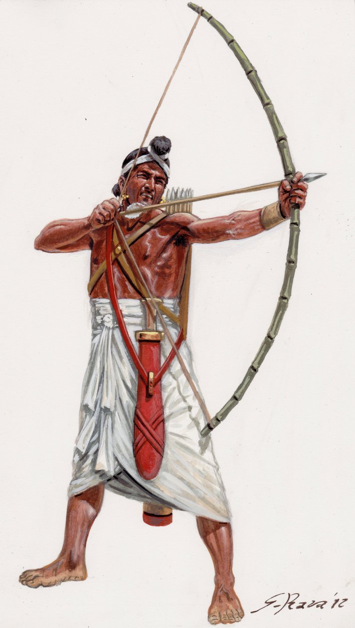 Indischer Bogenschütze der Poros-Armee von Giuseppe Rava