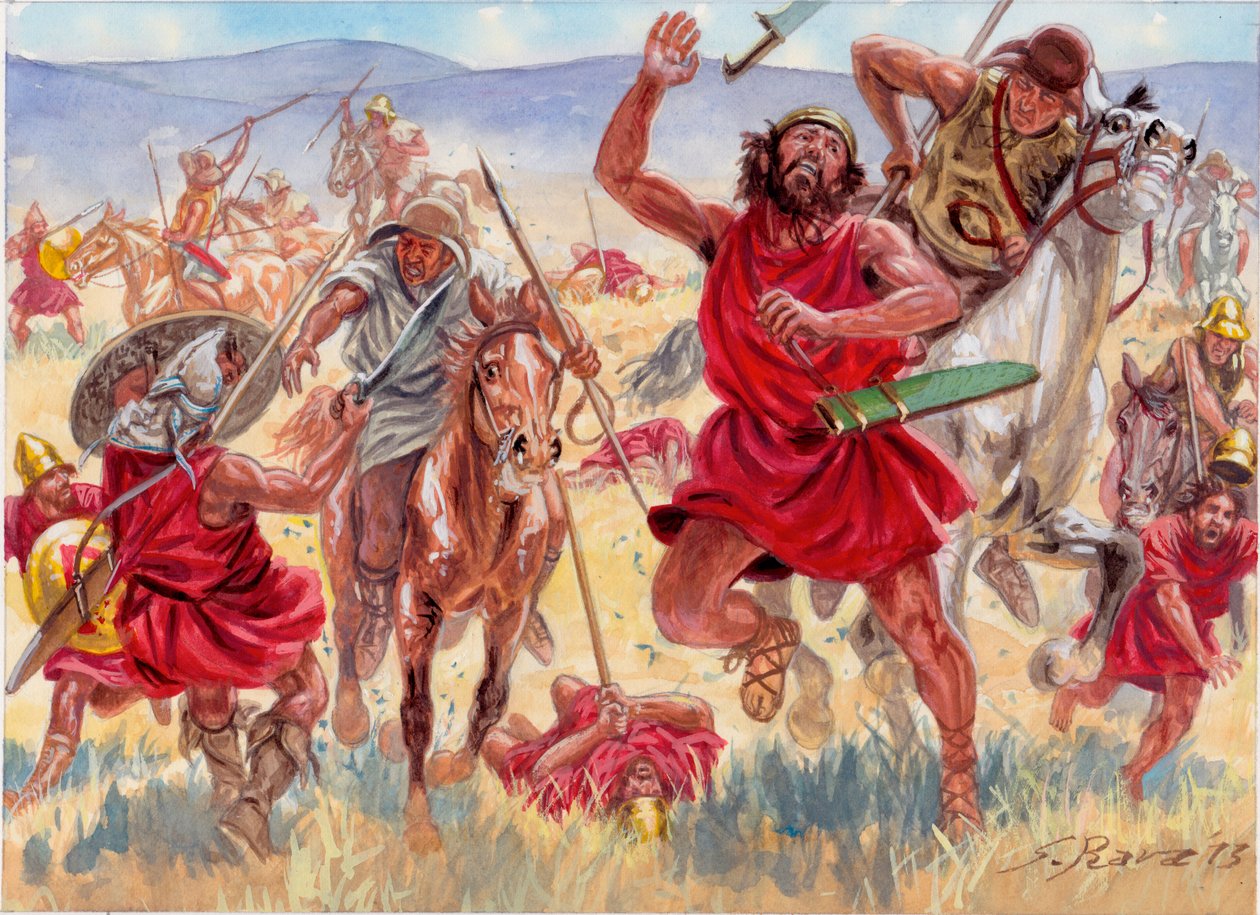 Die thessalischen Reiter überraschen die Spartaner von Giuseppe Rava