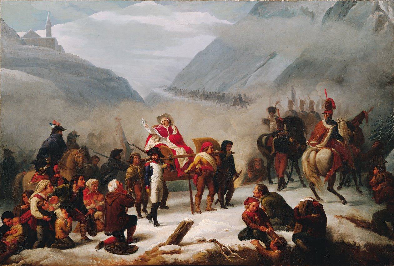 Papst Pius VII. überschreitet die Alpen von Giuseppe Sogni