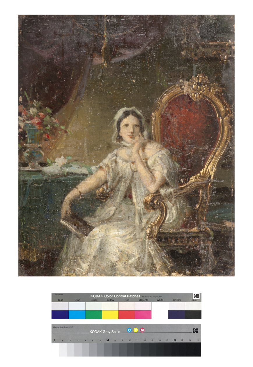 Porträt einer Frau von Giuseppe Tominz