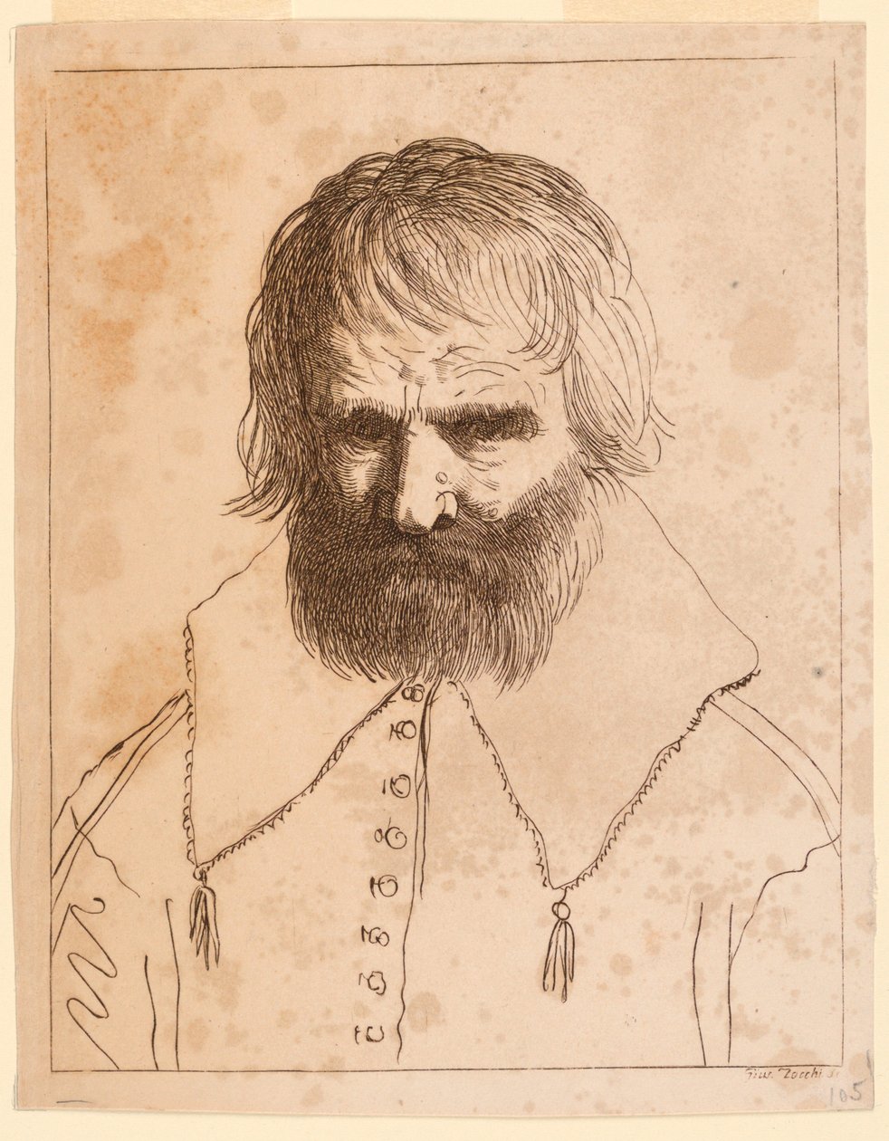 Kopf eines Mannes von Giuseppe Zocchi