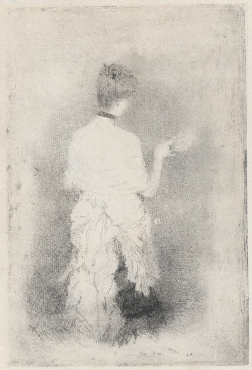 Elegante junge Frau von hinten gesehen von Giuseppe de Nittis