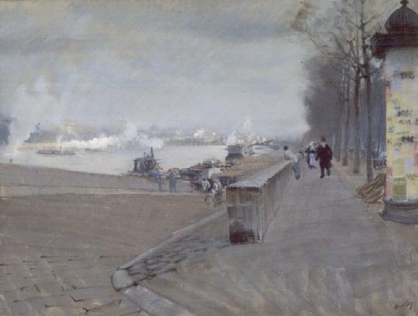 Die Seine in Paris von Giuseppe de Nittis