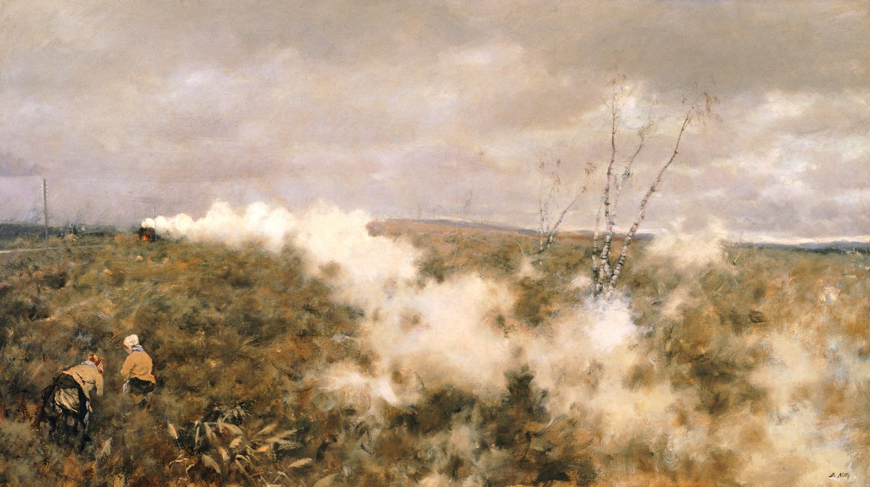 Der Zug fährt vorbei von Giuseppe or Joseph de Nittis