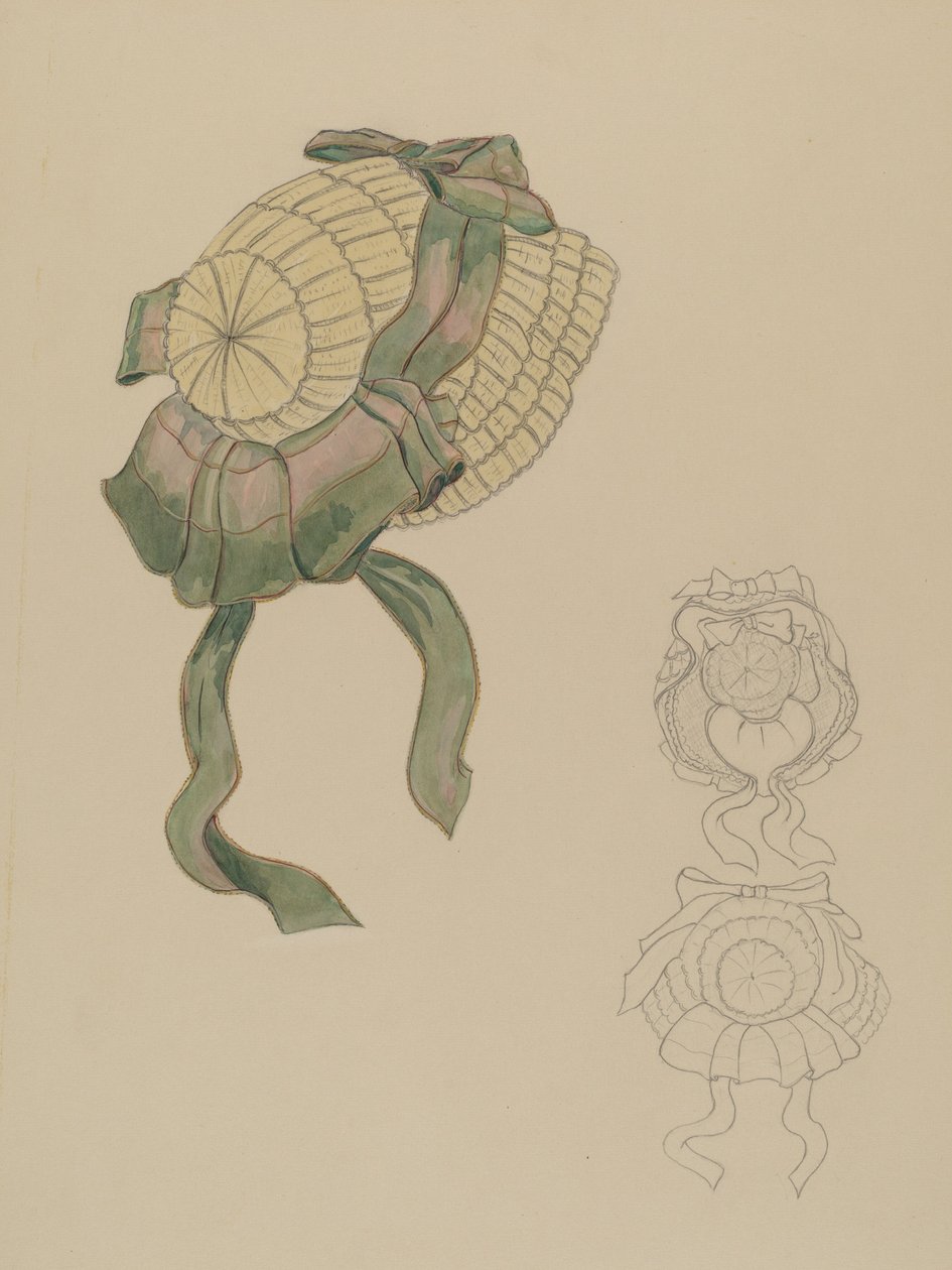 Haube, 1935-1942 von Gladys Cook