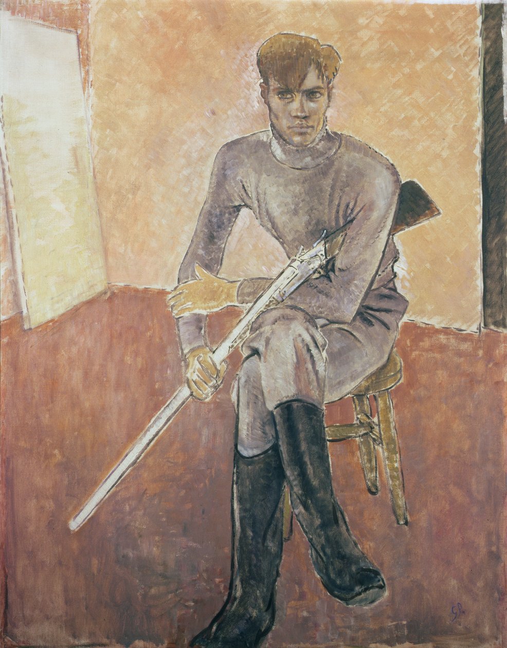 Mann mit einer Waffe, 20. Jahrhundert von Glyn Warren Philpot