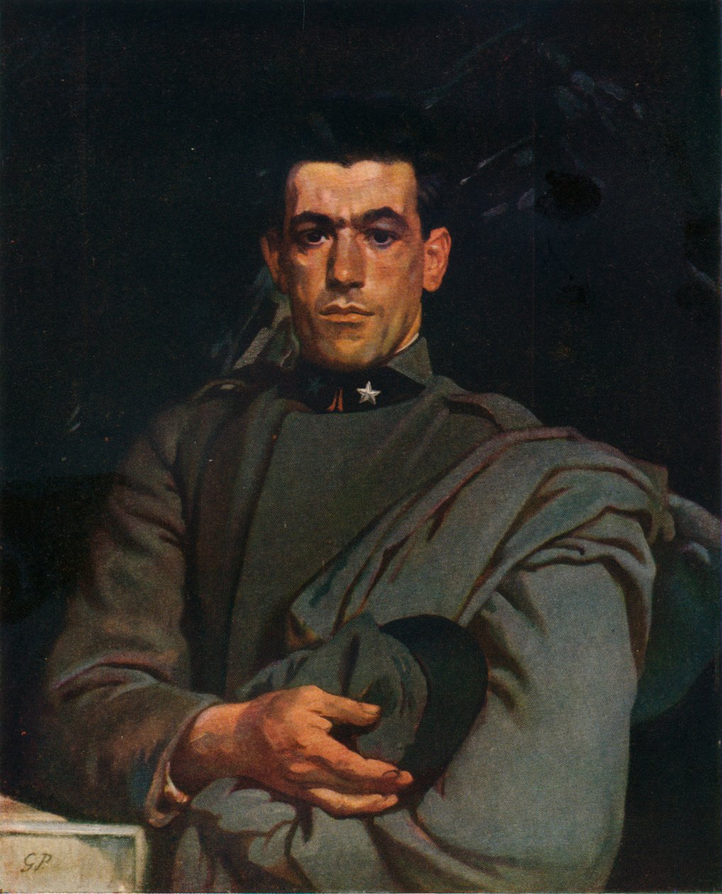 Italienischer Soldat, Nr. 2., um 1918, 1924 von Glyn Warren Philpot