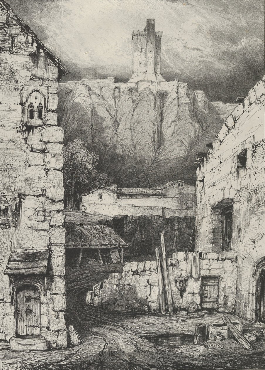 Donjon des Château de Polignac, 1830 von Godefroy Engelmann