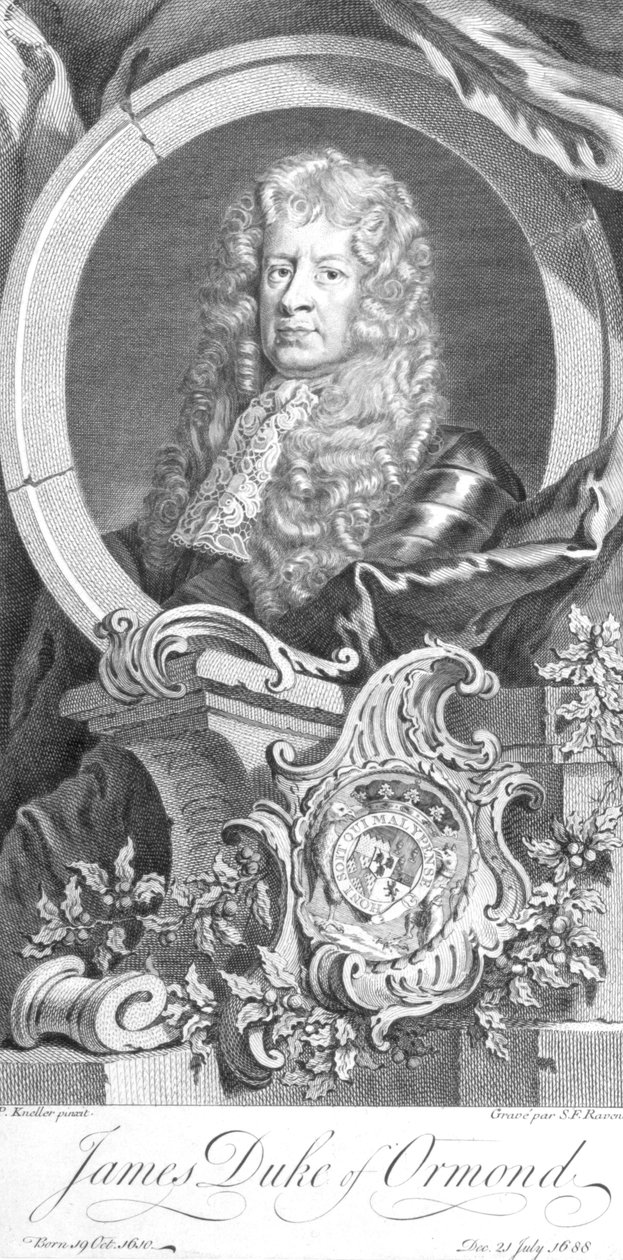 James Butler, 1. Herzog von Ormonde (1610-88), graviert von Simon Francois Ravenet (1706-74) von Godfrey Kneller