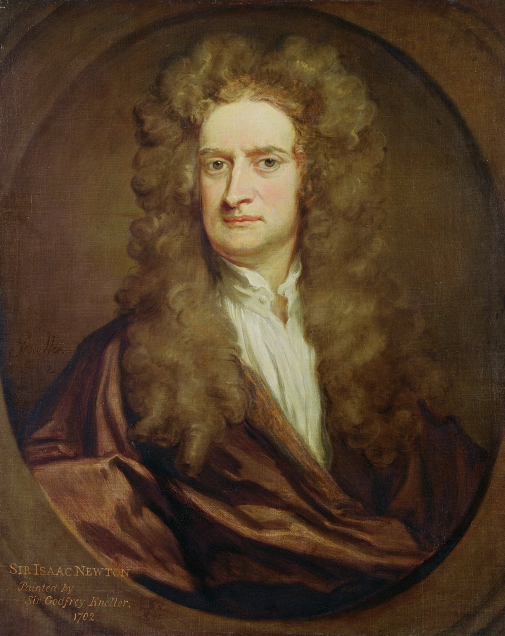 Porträt von Isaac Newton (1642-1727) 1702 von Godfrey Kneller