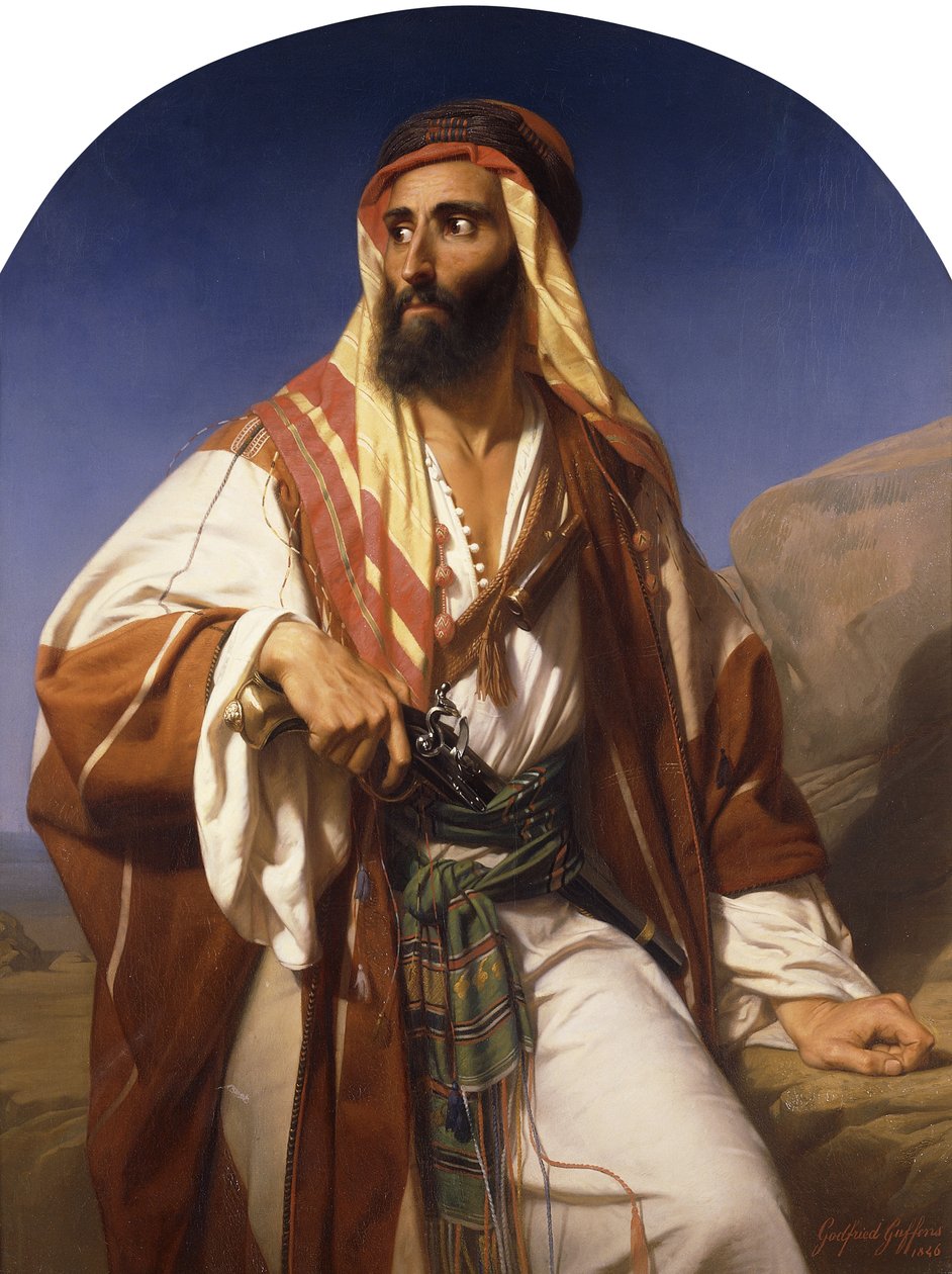 Ein Beduinenhäuptling, 1846 von Godfried Guffens