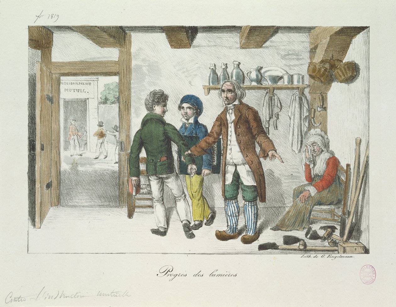 Fortschritt der Aufklärung (Bildung), 1819 von Gottfried or Godefroy Engelmann