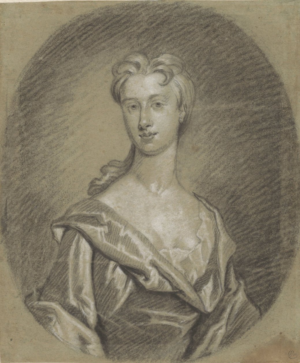 Damenporträt, Bruststück, im Oval von Gottfried Kneller
