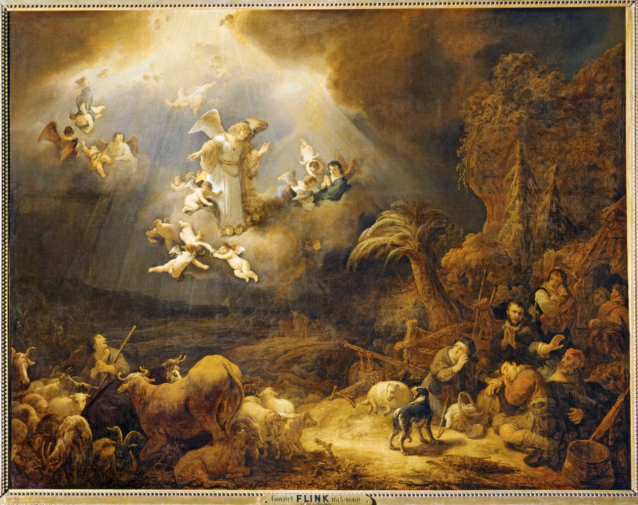Die Verkündigung an die Hirten von Govaert Flinck