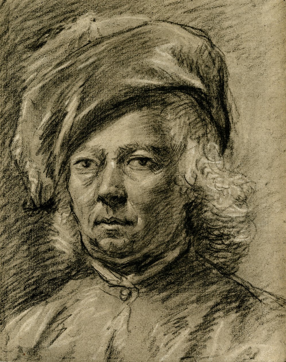 Studie eines männlichen Kopfes von Govaert Flinck