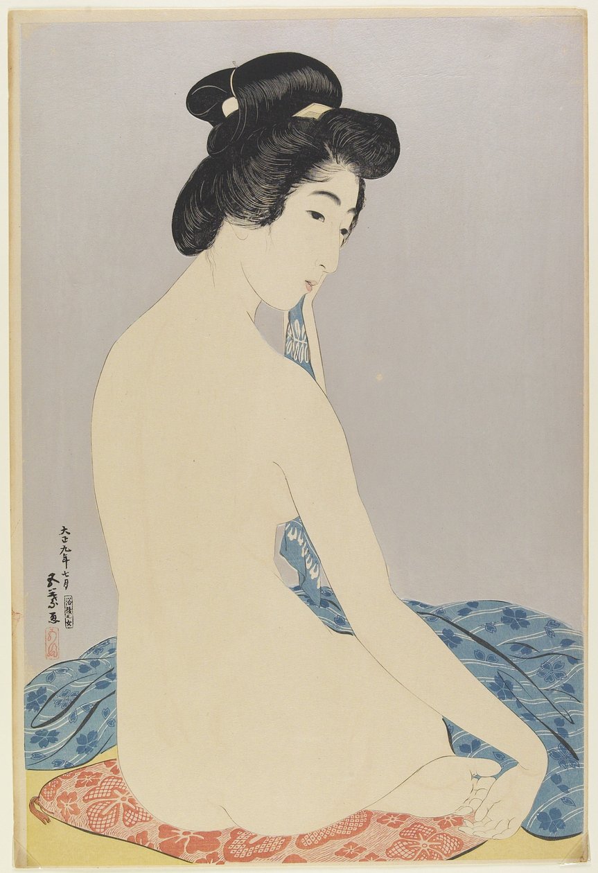 Frau nach dem Bad, Juli 1920 von Goyo Hashiguchi