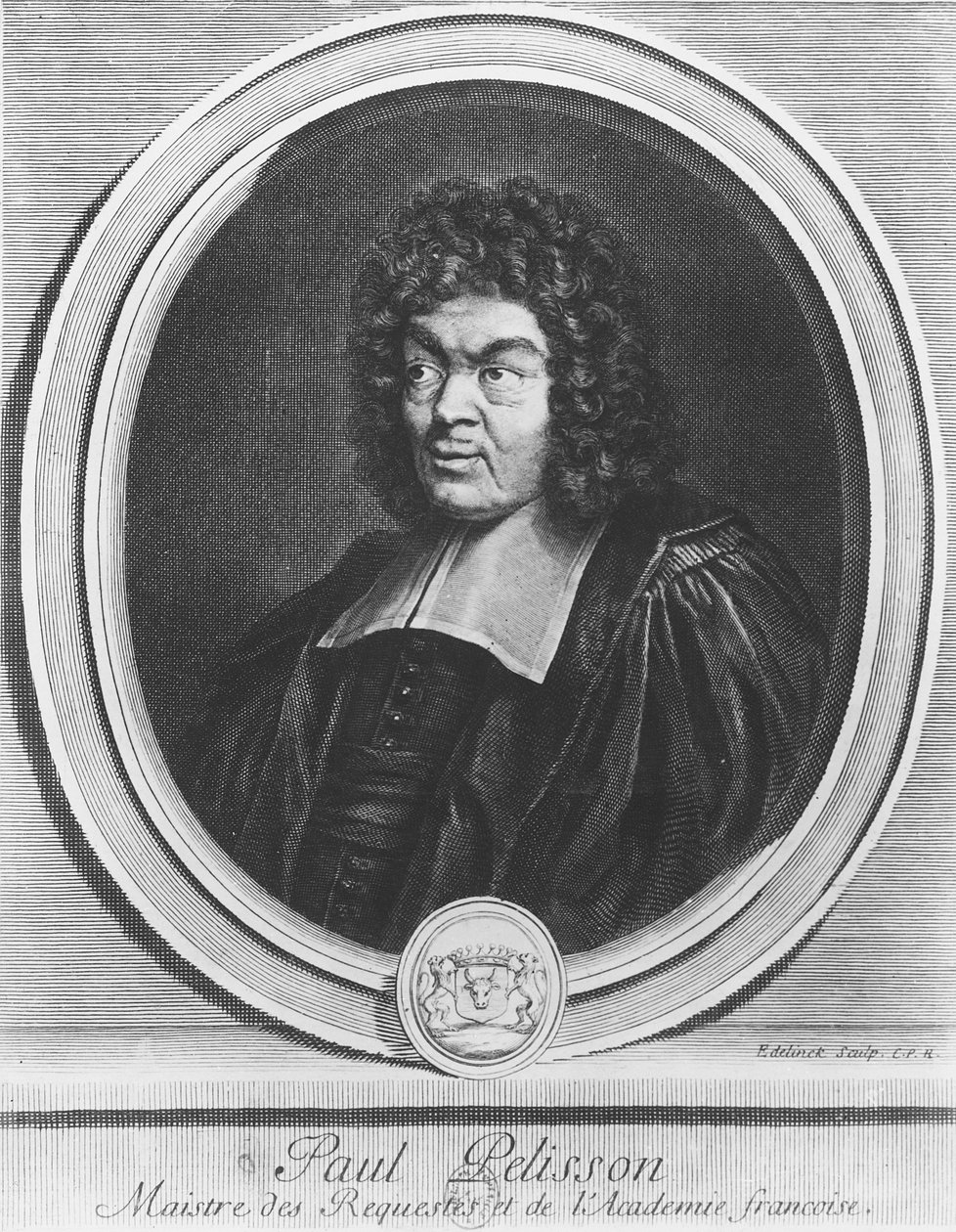 Porträt von Paul Pellisson von Gérard Edelinck