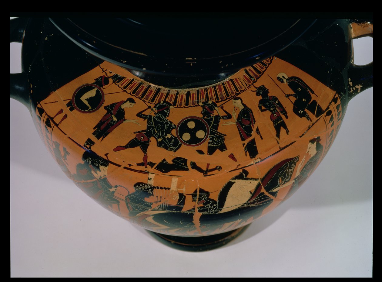 Attische schwarzfigurige Hydria (Detail) von Greek