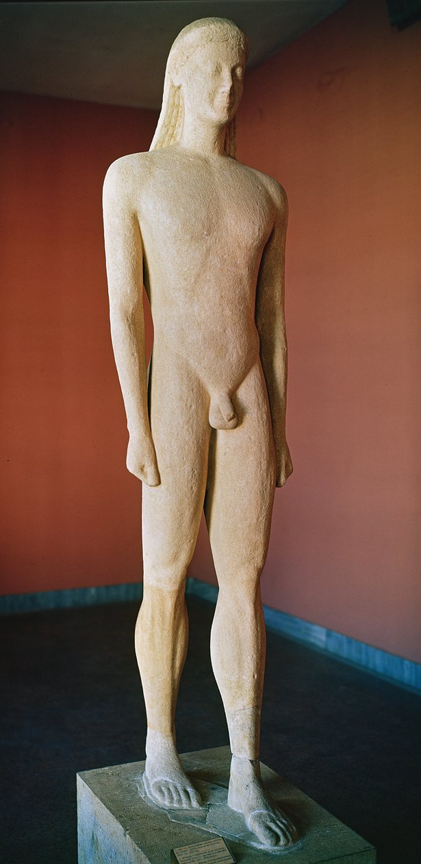 Kykladischer Kouros, von Milos, ca. 550 v. Chr. (Marmor) von Greek