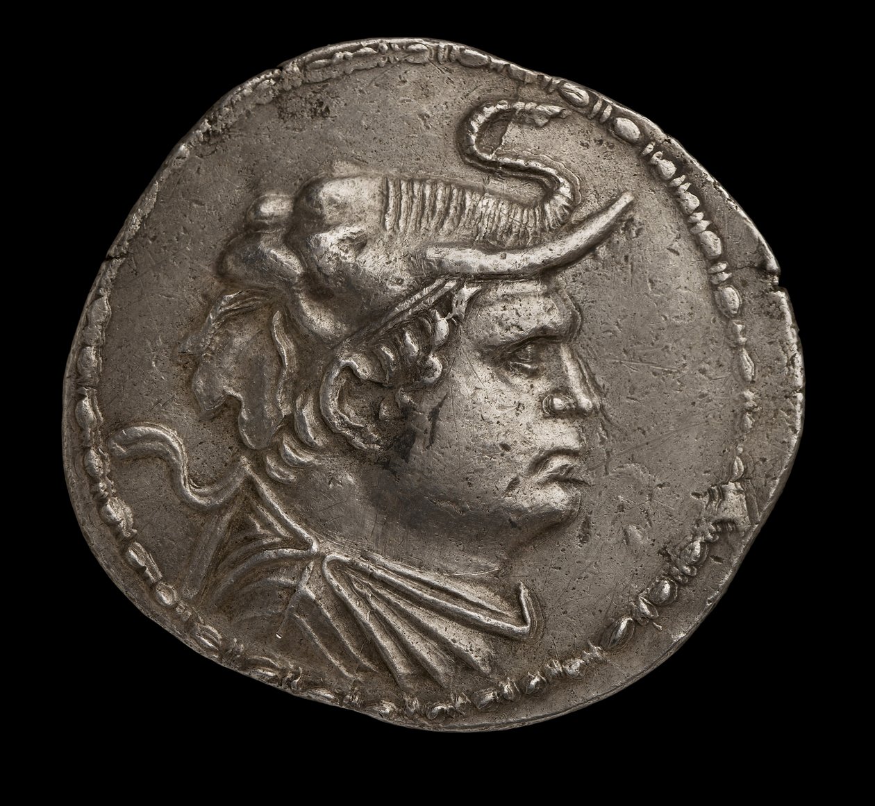 Indo-griechische Münze (Silber) von Greek