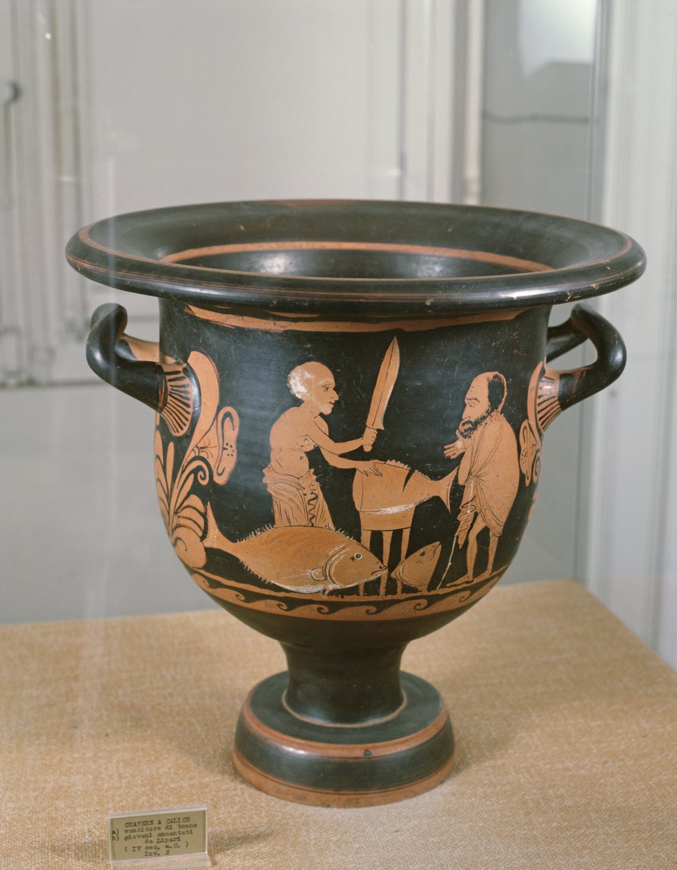 Rotfiguriger Krater von Greek