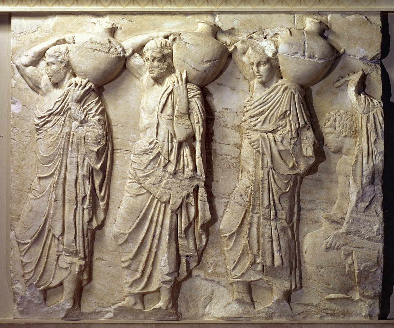 Relief, das Hydria-Träger vom Nordfries des Parthenon darstellt, ca. 447-432 v. Chr. von Greek