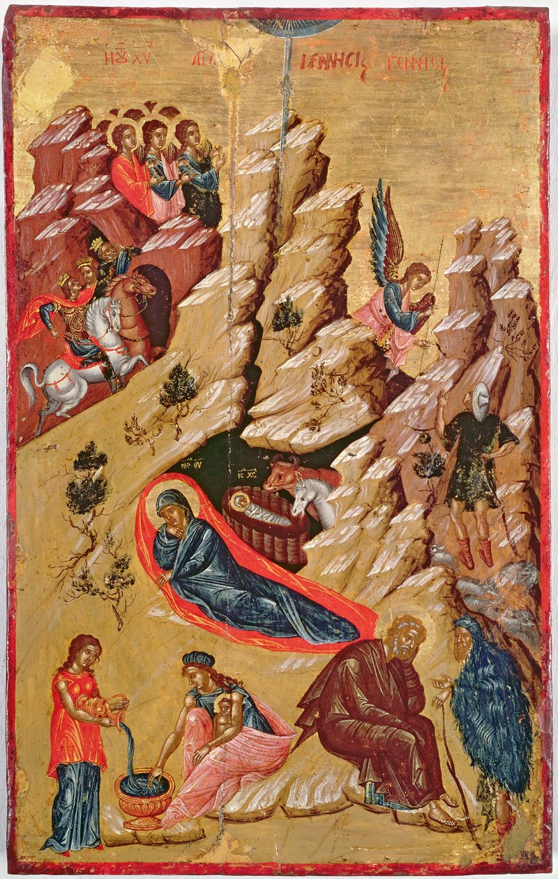 Ikone der Geburt Christi von Greek School