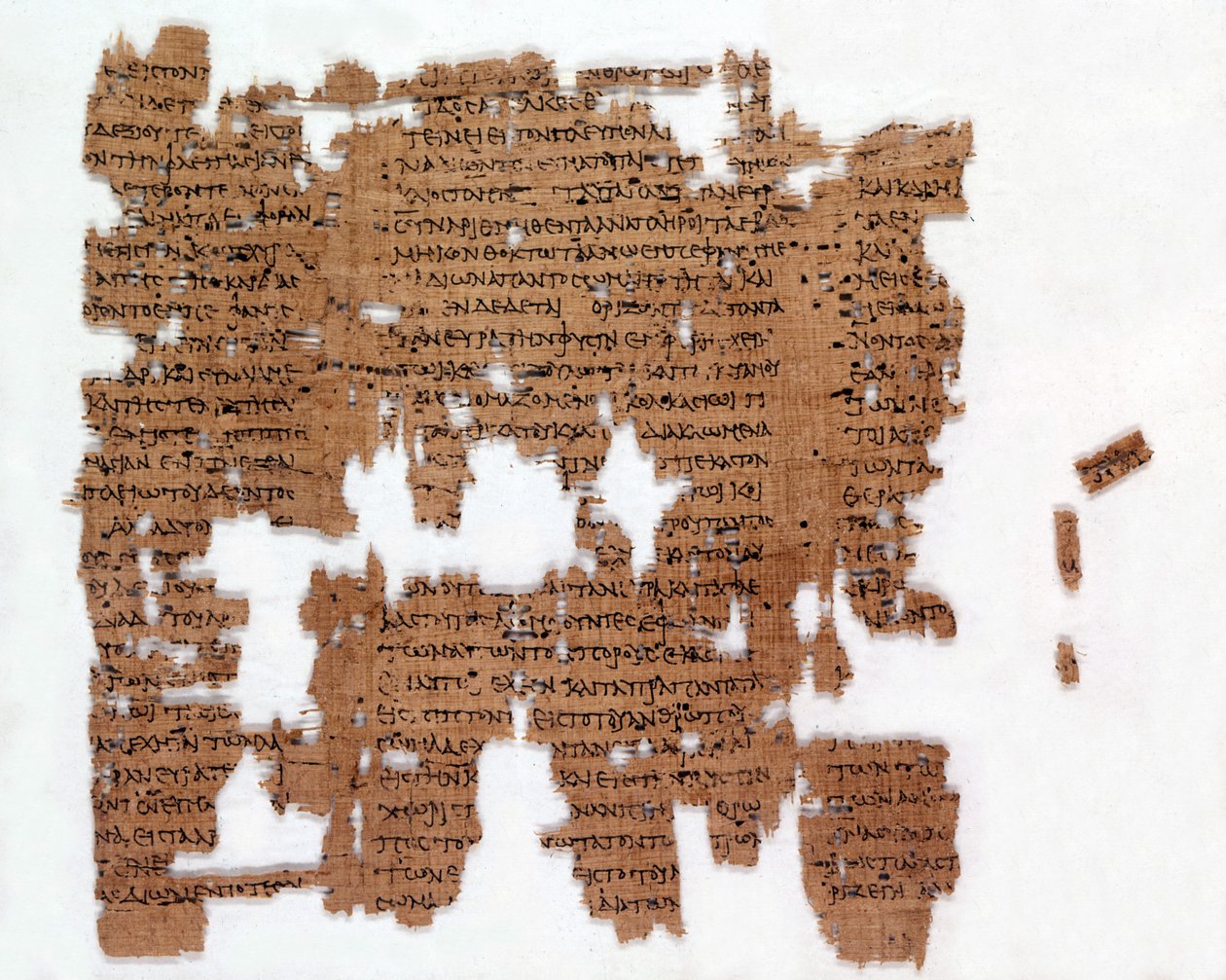 Griechischer wissenschaftlicher Papyrus aus dem Jahr 200 n. Chr. von Greek