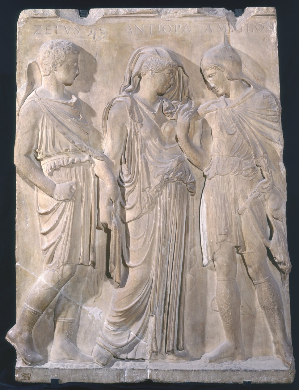 Orpheus, Eurydike und Hermes (Marmor) von Greek