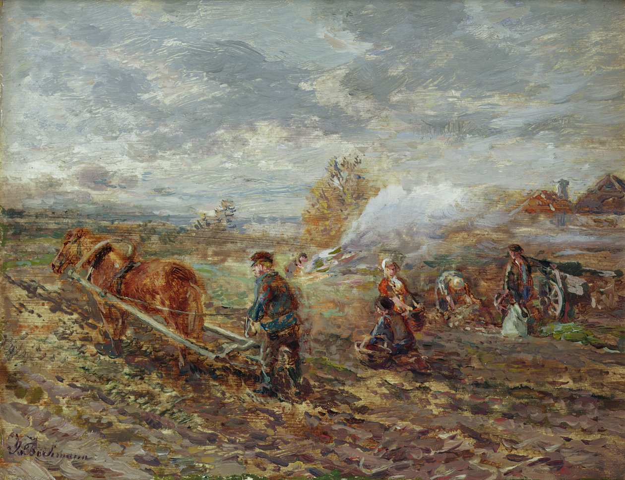 Winterpflügen von Gregor von Bochmann