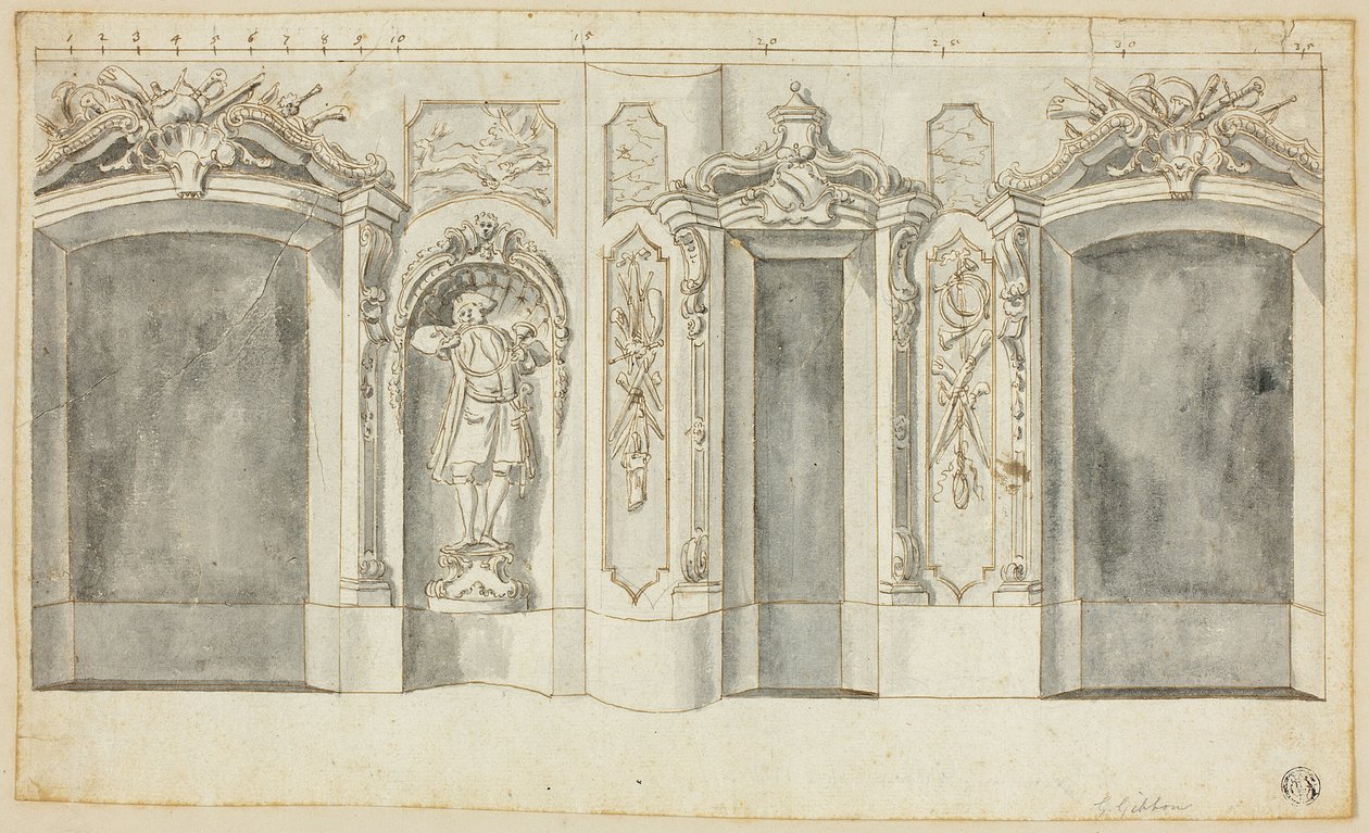 Wand mit Jagdmotiven von Grinling Gibbons