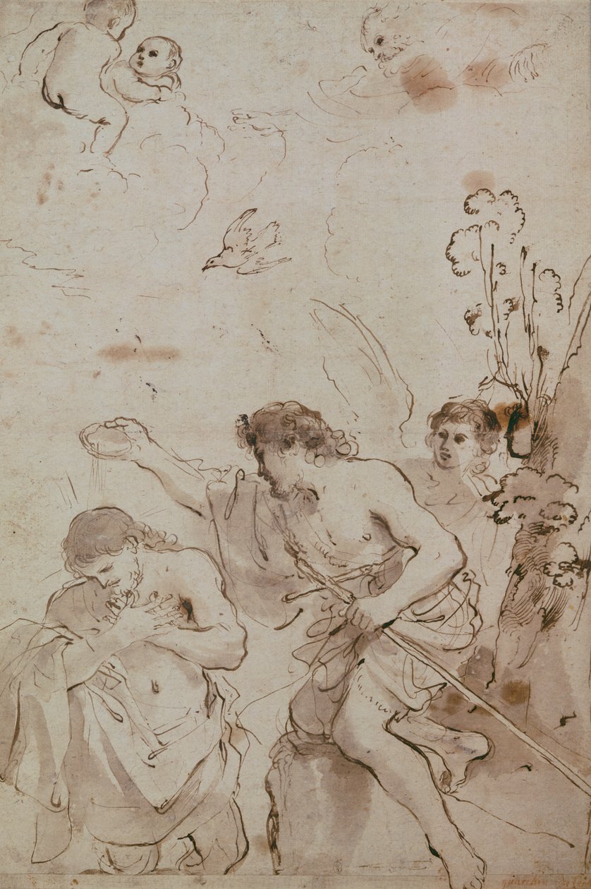 Taufe Christi von Giovanni Francesco Barbieri