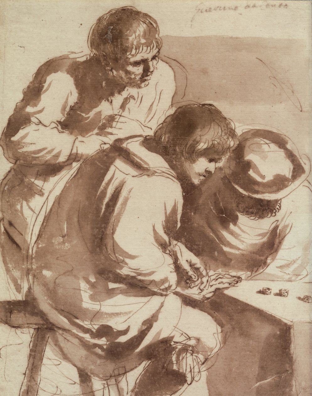 Würfelspieler von Giovanni Francesco Barbieri