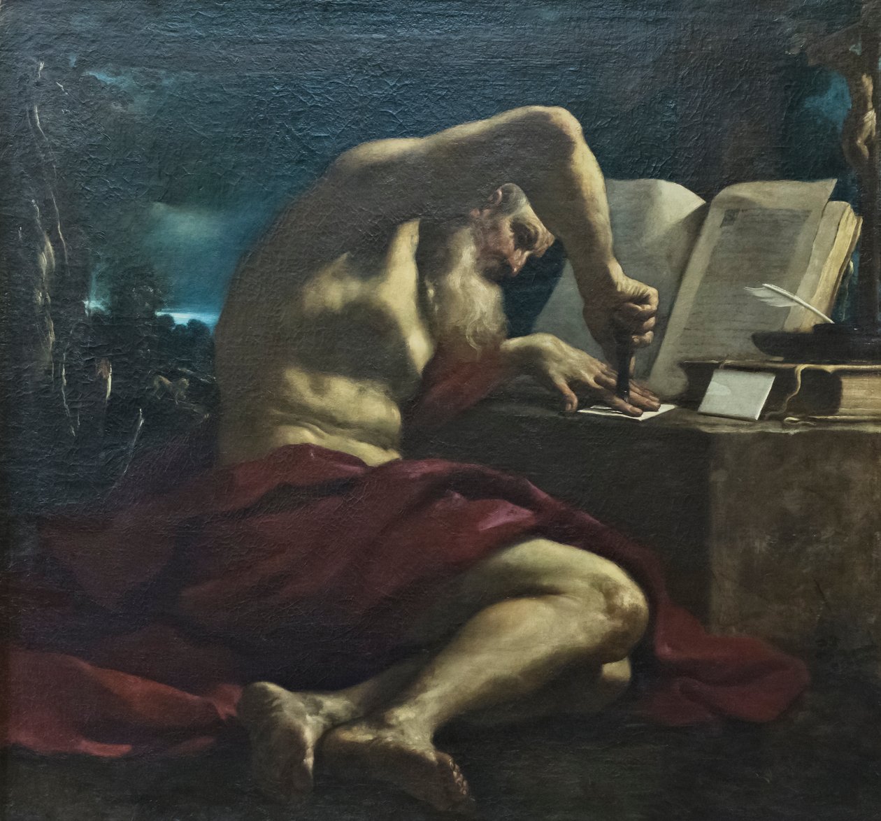 Heiliger Lukas von Guercino (1591 1666) (studio)