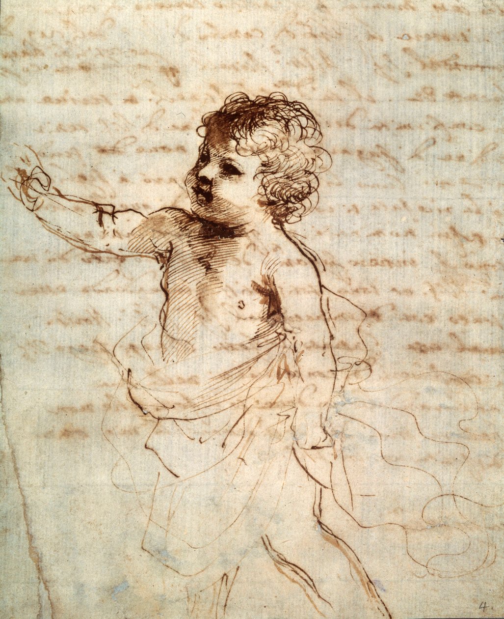 Kinderfigur in Draperie, 17. Jahrhundert von Guercino