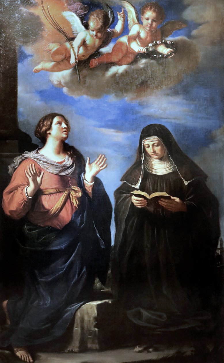 Guercino - Heilige Gertrud und Lucrezia, 1645 von Guercino