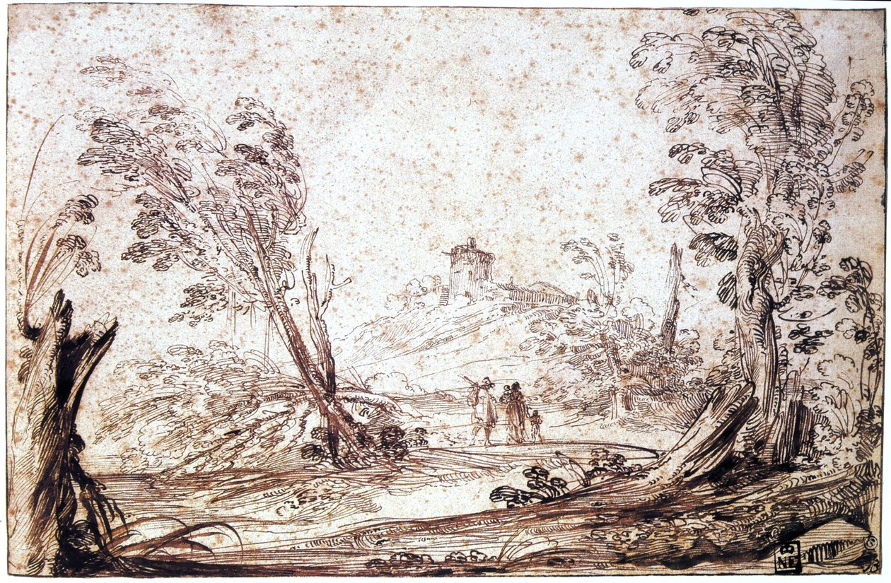 Landschaft, 17. Jahrhundert von Guercino