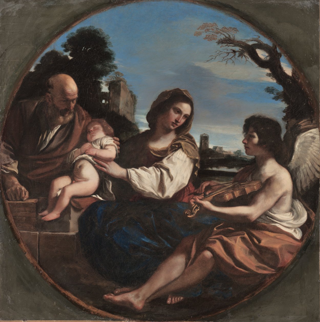 Ruhe auf der Flucht nach Ägypten von Guercino