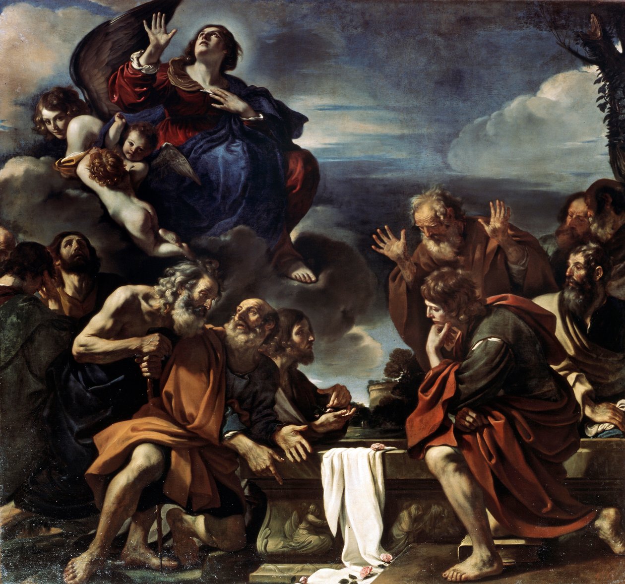Die Himmelfahrt der seligen Jungfrau Maria, 1623 von Guercino