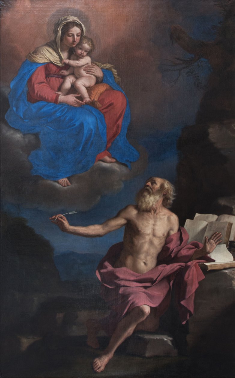 Die Jungfrau und das Kind erscheinen dem Heiligen Hieronymus von Guercino