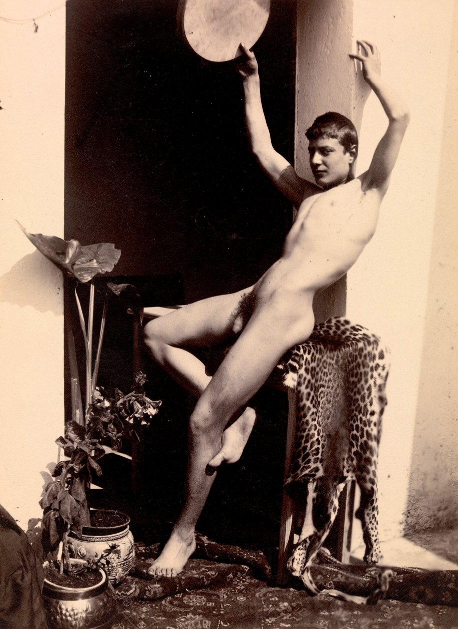 Porträt eines männlichen Aktes, ca. 1895 von Guglielmo Plüschow