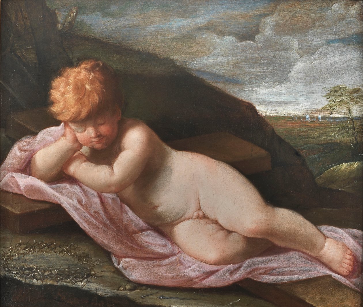 Schlafendes Jesuskind auf dem Kreuz von Guido Reni