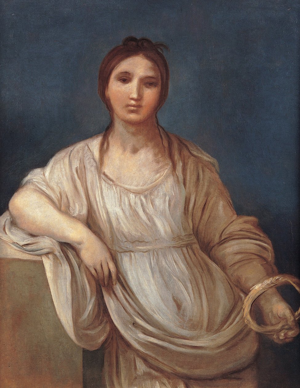 Porträt eines Mädchens mit Krone von Guido Reni
