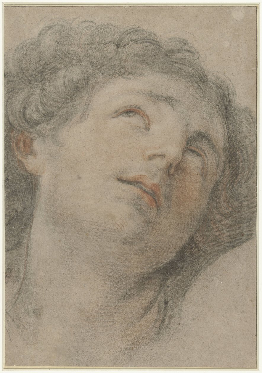 Kopf des heiligen Sebastian, aufwärts blickend von Guido Reni
